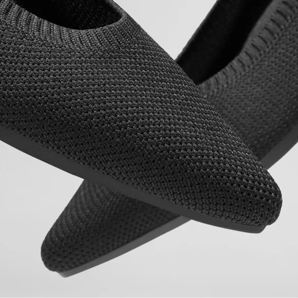 NWOT VIVAIA pointed black ballet flats 38.5 / 7.5 - Picture 5 of 10